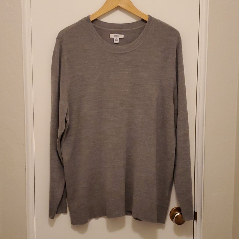 CROFT & BARROW sz XXL Extra Soft Crew Neck Sweater in Grey NWOT